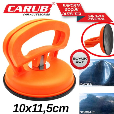 CARUB® Kaporta Göçük Düzeltici Vantuz 10x11,5 cm | Vantuzlu Üniversal, Tek Vantuz