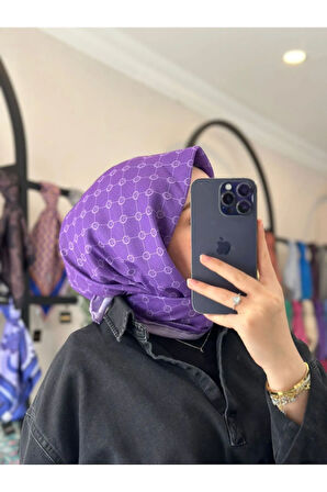 MONOGRAM PAMUKLU SOFT EŞARP