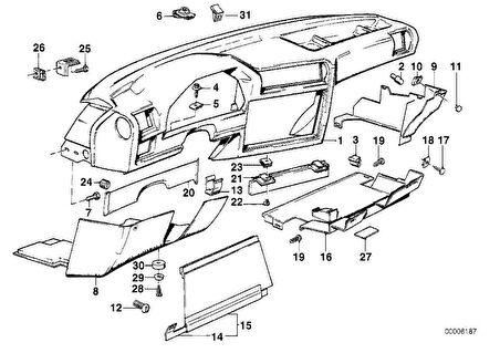 BMW E30 DİREKSİYON ALT MUHAFAZA 51451917353