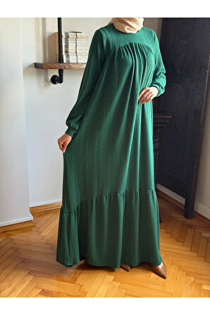Robadan ve Etekten Büzgülü Örme Elbise 2419 NAVRA |