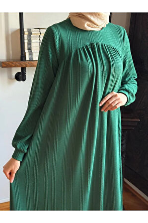 Robadan ve Etekten Büzgülü Örme Elbise 2419 NAVRA |