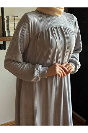 Robadan ve Etekten Büzgülü Örme Elbise 2419 NAVRA |