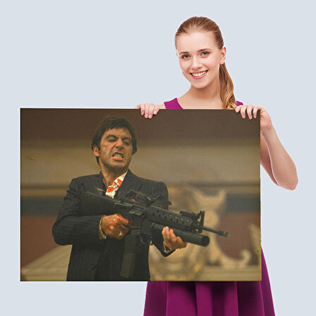 Scarface Alpacino İtalyan Mafya Kanvas Duvar Tablosu-5147