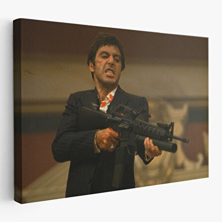 Scarface Alpacino İtalyan Mafya Kanvas Tablo-5147