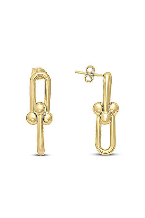 Altın Vidalı Taşsız Tohum Küpe