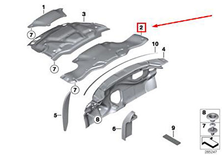 MOTOR KAPUT İZALASYONU R55/R55LCI/R56 51487136797