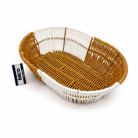 OVAL HASIR K.RENGİ - BEYAZ EKMEK SEPETİ 28X20CM (5566)