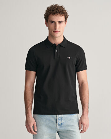 GANT Erkek Siyah Regular Fit Polo