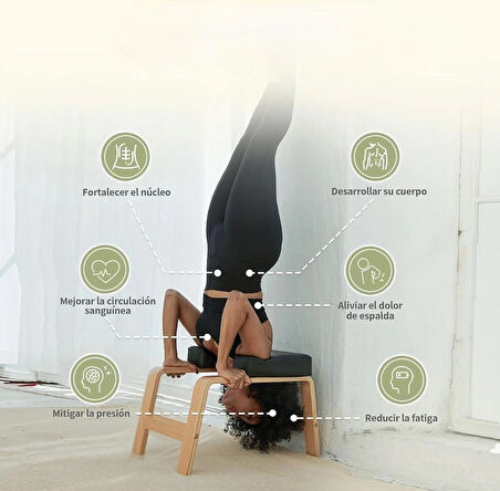 Fonksiyonel Yoga ve Pilates Sehpası Ahşap Headstand Ters Duruş Sehpası