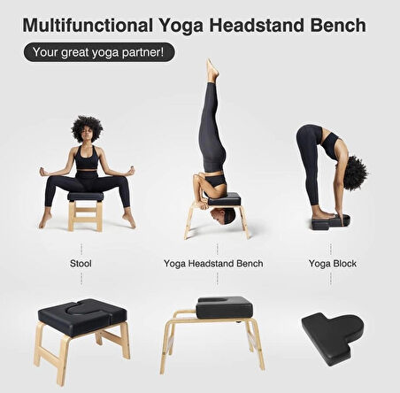 Fonksiyonel Yoga ve Pilates Sehpası Ahşap Headstand Ters Duruş Sehpası