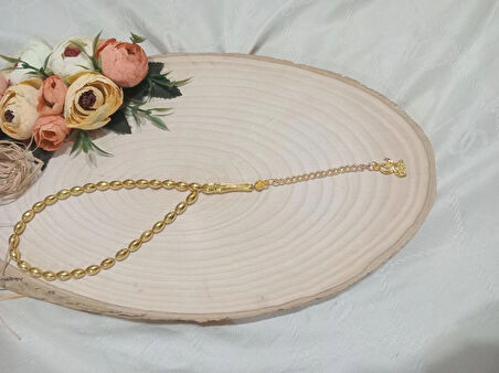 ŞIK ALTIN KAPLAMA PARLAK TESBİH