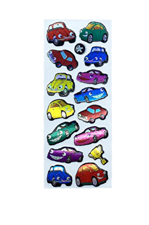 Sticker Kabartmalı Stiker Defter, Planlayıcı Etiket Araba (cb269) 16x7 cm