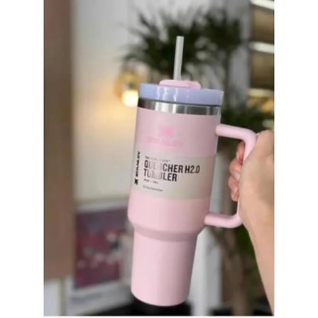 Stanley Quencher Pipetli Termos 1,18 L Açık Pembe