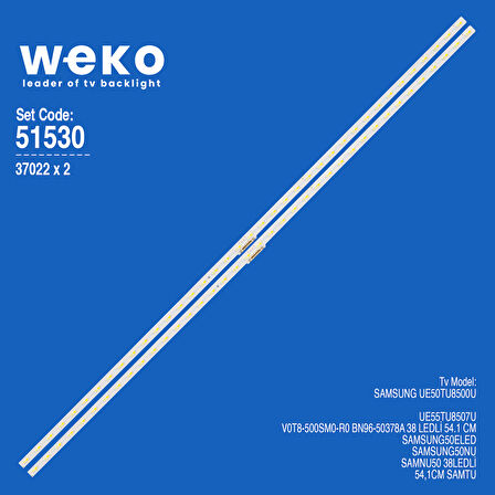 WKSET-6530 37022X2 V0T8-500SM0-R0 BN96-50378A  2 ADET LED BAR (38LED)