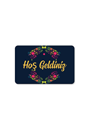 hoş geldiniz yazılır Dekoratif Dış Kapı Önü ve Iç Mekan Paspası yıkanabilir