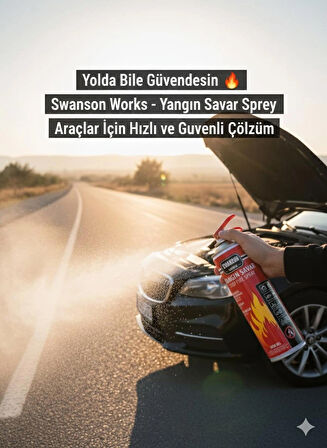 Swanson Works Yangın Savar Sprey 500 ml – Portatif,Hızlı,Etkili,Taşınabilir Yangın Söndürücü Köpük