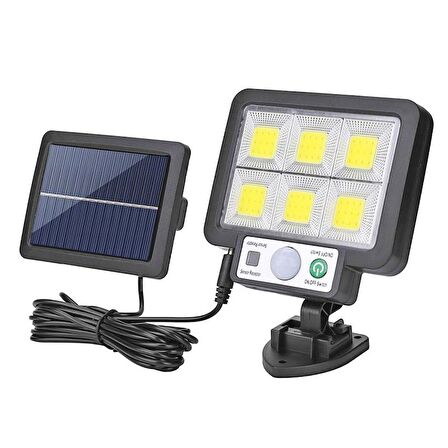  SOLAR PANELLİ HAREKET SENSÖRLÜ ÜÇ MODLU DUVAR LAMBASI