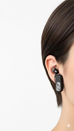 Klipsli Bluetooth Kulaklık | Dijital Ekranlı Kablosuz Yaka Müzik Alıcısı Stereo Hi-Fi Kablosuz Kulaklık, HD Ses Teknolojisi
