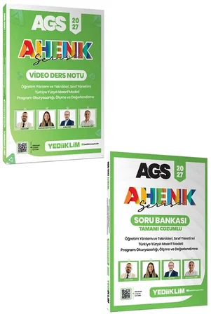 Yediiklim 2027 AGS Ahenk Serisi ÖYT Sınıf Yönetimi TYMM Program Okuryazarlığı Ölçme ve Değer. Ders Notu ve Soru Bankası Seti