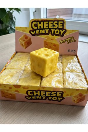 Butter Tereyağı & Cheese Peynir Squishy 2'li Paket – Slow Rising Sıkılabilir Stres Oyuncağı, Duyusal Fidget Oyuncak