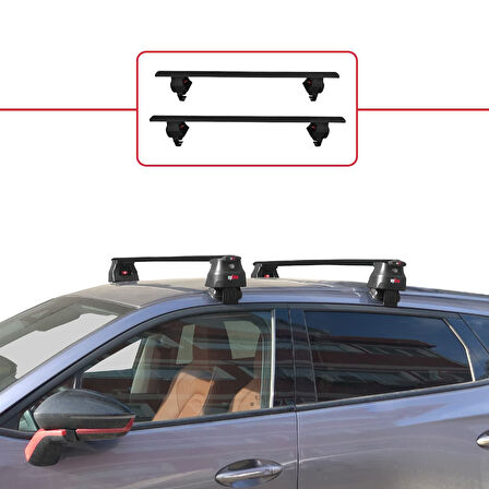 Chery Omoda 5 2023 ve Sonrası ile Uyumlu ACE-4 Ara Atkı Tavan Barı Siyah 2 Adet