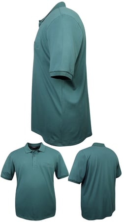 Erkek Büyük Beden 115 - 155 Kilo Arası Uygun Bedenli Likralı Pike Polo Yaka Cepli Tişört