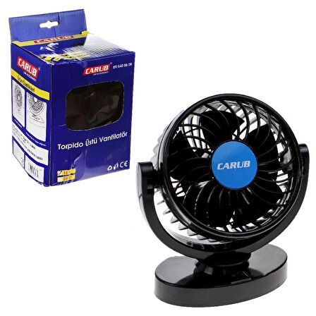 Vantilatör 12V Torpido ÜstüTekli Fan Ayarlı