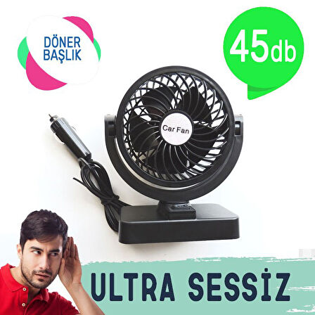 Vantilatör 12V Torpido ÜstüTekli Fan Ayarlı