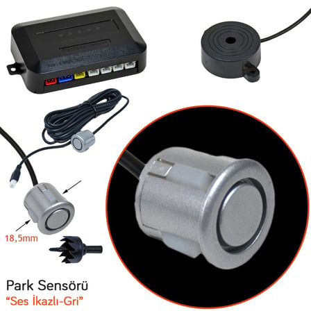 Carub Park Sensörü Ses İkazlı Gri 18,5 mm 4 lü BR0015903