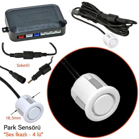 Carub Park Sensörü Ses İkazlı Beyaz 18,5 mm 4 lü BR0015905
