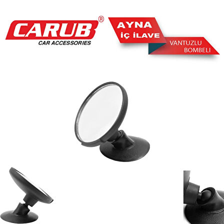 CARUB Ayna İç Vantuzlu Bombeli Yuv.8cm Vakum KÜÇÜK 2 ADET