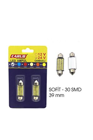 CARUB BR0402223 AMPUL SOFiT 24V 30 SMD METAL 39MM BEYAZ