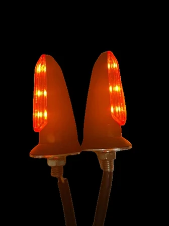 Carub Motosiklet Sinyal Lamba Üniversal 12V Sarı Cam Sarı Led 2'Li