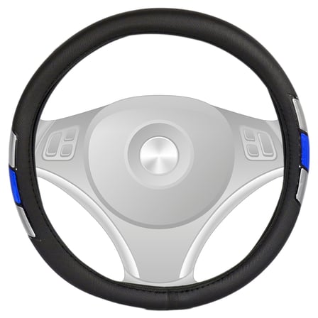 Carub Geçmeli Direksiyon Kılıfı Fosforlu Siyah (Sedef-Mavi) 38 cm BR1841959