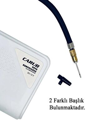 Carub BR2491105 150 PSI Basınçlı Hava Kompresörü Beyaz Mini Hava Pompası