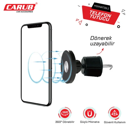 Carub Telefon Tutucu Mıknatıslı Havalandırma Kancalı BR5901019