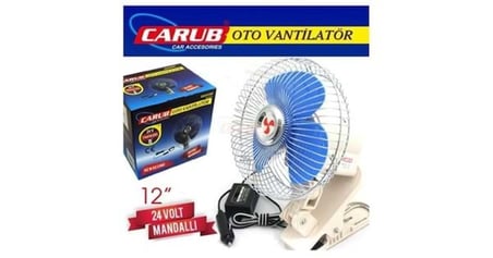 Carub BR6400405 24 Volt 12" Çakmak Fişli Mandallı Oto Vantilatör