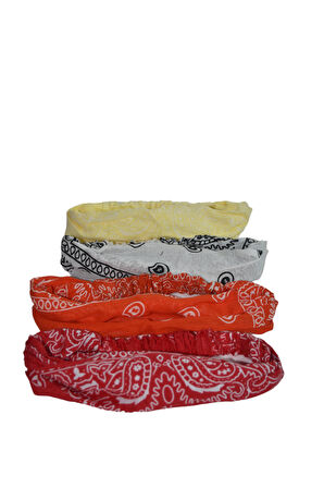 Lastikli Bandana 4 lü set