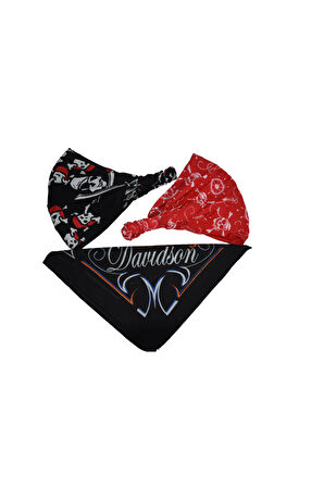 Bandana Seti 3 lü Harley & Kurukafa