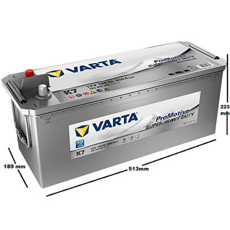 Varta K7 12 V 145 Ah 800Cca Akü