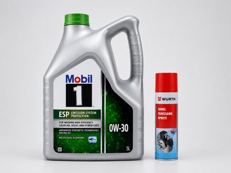 MOBİL 1 ESP 0W-30 MOTOR YAĞI 5 Litre + Würth Balata Spreyi 500 ml