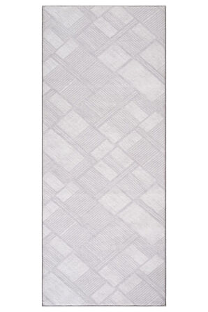 Lowell Koleksiyonu Yıkanabilir, Kesme, Kaymaz Taban Salon,Oturma Odası,Mutfak,Antre,Koridor Halısı B01011-Gri