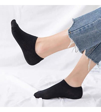 6 Çift siyah Desenli çorap pamuklu ayak bileği düşük kesim genç Çorabı  36-40