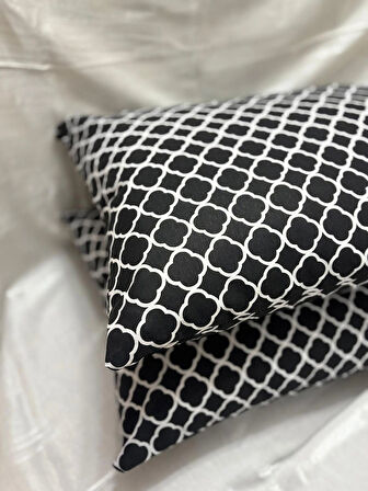 Desenli Fermuarlı | 2 Adet Yastık Kılıfı Pamuklu