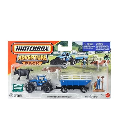 Matchbox Adventure Pack Dirtstroyer Mbx Farm Trailer Çiftlik Traktörü