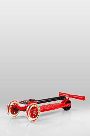 T212-K Katlanabilir Led Işıklı Scooter / 4 Kademe Ayarlanabilir Yükseklik Ayarı (55-70 CM) / Arka Fren