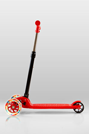 T212-K Katlanabilir Led Işıklı Scooter / 4 Kademe Ayarlanabilir Yükseklik Ayarı (55-70 CM) / Arka Fren