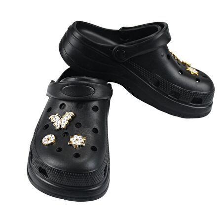 SİA ÇANTA TAŞLI SÜSLÜ KELEBEKLİ HAFİF RAHAT SANDALET CROCS TERLİK