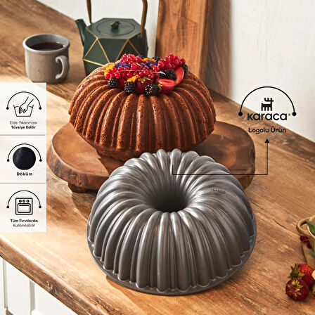 Karaca Cake Pro Dilimli Antrasit Döküm Kek Kalıbı