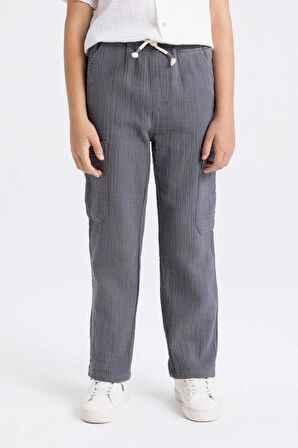 DeFacto Erkek Çocuk Standart Paça Müslin Pantolon C2608A824SMGR452